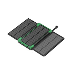 20000mAh Folding Solar Power Bank with 3 Solar Panel Qi Wireless Charger Powerbank for iPhone 15 14 13 Huawei Xiaomi Poverbank - 10000mAh, Green