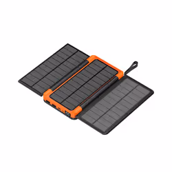 20000mAh Folding Solar Power Bank with 3 Solar Panel Qi Wireless Charger Powerbank for iPhone 15 14 13 Huawei Xiaomi Poverbank - 10000mAh, Red