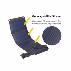 20W 5V Foldable Solar Panel Multifunctional Solar Charging Panel Outdoor Mobile Phone Power Battery Cells Charger for Camping - 20W 5V Champagne