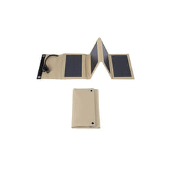 Solar Cell 20W Photovoltaic Panels USB Charger System Battery V 5V Portable Flexible Foldable Energy Power Camping Set - 4foldkhaki