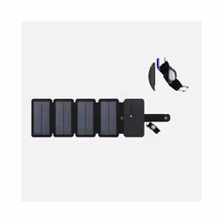 Outdoor Multifunctional Portable Solar Charging Panel Foldable 5V 1A USB Output Device Camping Tool High Power Output - A