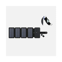 Outdoor Multifunctional Portable Solar Charging Panel Foldable 5V 1A USB Output Device Camping Tool High Power Output - A