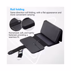 Outdoor Multifunctional Portable Solar Charging Panel Foldable 5V 1A USB Output Device Camping Tool High Power Output - A