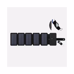 Outdoor Multifunctional Portable Solar Charging Panel Foldable 5V 1A USB Output Device Camping Tool High Power Output - B