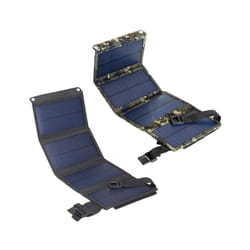 Waterproof 20W 5V Foldable USB Solar Panel Cells Mobile Phone Battery Charger for Camping Hiking with Carabiner - Camouflage