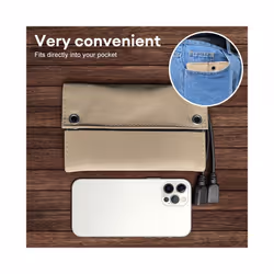 10W Foldable Solar Panel 5V 2USB Portable Foldable Waterproof for Cell Phone Power Bank Battery Charger Outdoor Camping - Khaki
