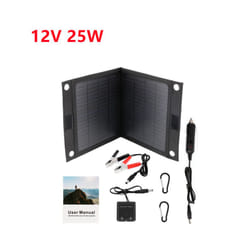 12V 25W Outdoor Portable  Folding Solar Cells Charger Foldable Solar Panel Charger Mobile Power Bank for Phone Battery USB