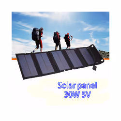Solar Cell 30W Photovoltaic Panels USB Charger System Battery V 5V Portable Flexible Foldable Energy Power Sunpower Camping - ...