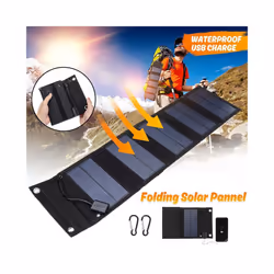 5v 600w Foldable Solar Panel Mobile Phone Charger Solar Panel Usb Mobile Power Supply Used Emergency Situations Mobile Camping - Black