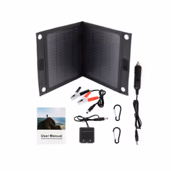 Outdoor Portable 12V 50W Folding Solar Panel Charger Foldable Solar Cell Power Bank for Mobile Phone Hiking Battery USB