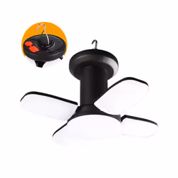 LED Leaf Camping Hung Lamp Outdoor Folding Solar Emergency Tent Camping Lights Fishing Travel Lanterns USB Rechargeable - Lea ...