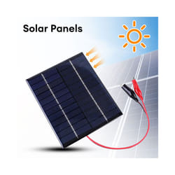 12V 10W Solar Panel Portable  Polysilicon Epoxy Panel Outdoor DIY Solar Charging Panel with Clip for 9-12V Battery Charging - 12V 10W