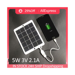 Sun Folding Solar Cells Charger 3W 5V 2.1A USB Output Devices Portable Solar Panels for Smartphones Outdoor For Phone Charging - Solar Panel