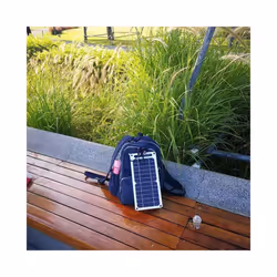 Foldable Outdoor Camping Portable Solar Charger Power Bank Battery Mobile Phone Charging Solar Panel - Dark Grey