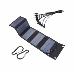 30W Solar Panel Charger Foldable Solar Plate 5V USB Portable Solar Cell Charger for Phone Battery Outdoor Waterproof Power