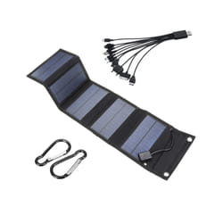 30W Solar Panel Charger Foldable Solar Plate 5V USB Portable Solar Cell Charger for Phone Battery Outdoor Waterproof Power