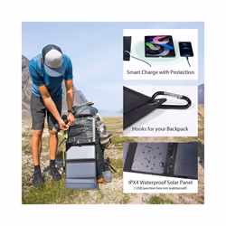 28W Solar Charger 3 USB Ports Foldable Portable Solar Phone Charger with SunPower Solar Panel for mobilephone Camping - 28W, 5V