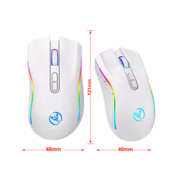 T69 Wireless Mechanical Mouse RGB Gaming Mouse Ergonomic 7 Programmable Buttons 4800DPI Mouse for Office - 550x1000x3mm, WA0213 9