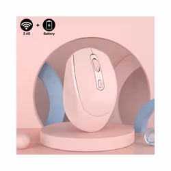 Wireless Mouse Battery Macaron Multicolor Portable Ergonomic Gaming Mouse  Wireless Computer Mause Mute - Blue