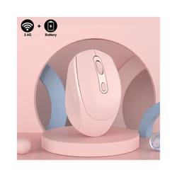 Wireless Mouse Battery Macaron Multicolor Portable Ergonomic Gaming Mouse  Wireless Computer Mause Mute - Blue