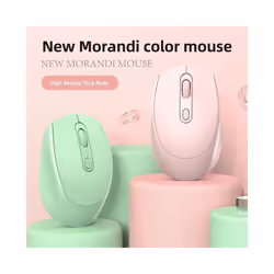 Wireless Mouse Battery Macaron Multicolor Portable Ergonomic Gaming Mouse  Wireless Computer Mause Mute - Pink Wireless