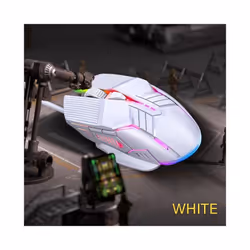 GM6 Wired Mouse RGB Mice Wired Computer Mause LED Backlit Ergonomic Gaming Mouse For Laptop PC - 800x400x2mm, Triangle SS 5