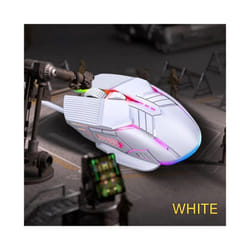 GM6 Wired Mouse RGB Mice Wired Computer Mause LED Backlit Ergonomic Gaming Mouse For Laptop PC - 800x400x2mm, Triangle SS 5