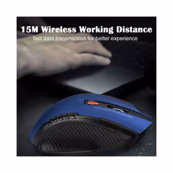 2.4Ghz Gaming Wireless Mouse for MacBook Air Pro 2018-2022 With USB Receiver 1000-1600 Adjustable DPI - Blue