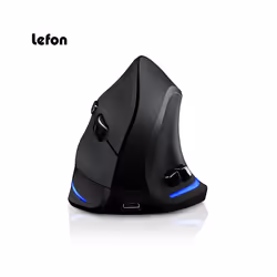 Lefon F35 Wireless Vertical Mouse Rechargeable Ergonomic Optical Mouse 2400 DPI Gaming Mice for Computer - purple