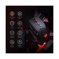Redragon M806 Gaming Mouse, 7 Programmable Buttons Wired RGB Mouse, Software Supports DIY Keybinds & - NO.5