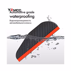 2PCS Carbon Fiber Sun Visor Shade Cover Car Rearview Mirror Rain Eyebrow Protector Clear Vision compatible for Rain Car Mirror Accessories