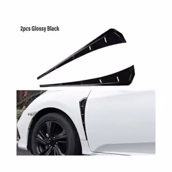 A Pair Car Side Fender Vent Cover Universal Side Wing Air Flow Vent Hood Intake Decoration compatible for Most Cars Exterior ...