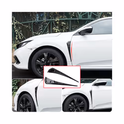 A Pair Car Side Fender Vent Cover Universal Side Wing Air Flow Vent Hood Intake Decoration compatible for Most Cars Exterior Accessories