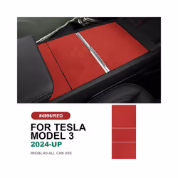 Italian Top Suede Center Console Storage Box Panel Stickers compatible for Tes-la Model 3 Highland 2024-Up Protect Car Access ...