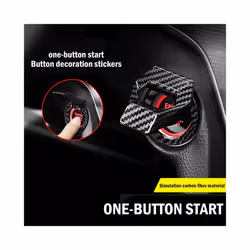 Car Engine Start Stop Switch Button Cover Decorative Auto Push Button Sticky Cover  Car Styling Accessories