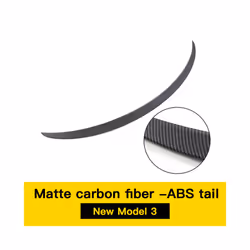 Car ABS Spoiler Carbon Fiber compatible for Tes-la New Model 3 2024 Highland Original High-percompatible formance Exterior Mo ...