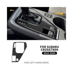 Real Soft Carbon Fiber US Version Sticker compatible for Subaru Crosstrek Impreza 2024 LHD Car Gear Shift Panel Interior Trim Accessories