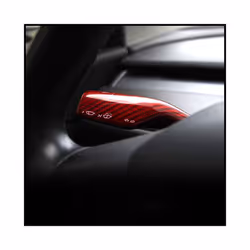 Column Shift Cover compatible for Tes-laÂ Model 3/Y 2023 2022 Real Carbon Fiber 2pcs Protective Pick Cover Decorative Stickers Car Accessorie