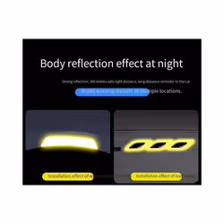 14 General-Purpose 3D Carbon Fiber Car Door Handle Stickers Scratch-Resistant Stickers Car Safety Reflective Strip Car accessory