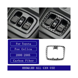 compatible for Toyota Celica 2000-05 Carbon Fiber Window Glass Lift Switch Button Control Panel  Accessories Decorative Sticker