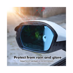 2PCS Car Rearview Mirror Rain Eyebrow Carbon Fiber Sun Visor Shade Cover Protector Clear Vision compatible for Rain Car Mirror Accessories