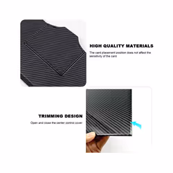 compatible for Tes-la Model 3 Model Y 2017-2020 Car Carbon Fiber ABS Central Control Panel Protective Patch Central Interior Accessories
