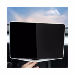 Silicone Screen Protective Frame compatible for Tes-la Model 3 Y Edge Cover Central Control Navigation Screen Protector Trim Car Accessories