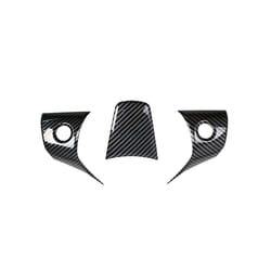 Auto ABS Carbon Fiber compatible for Model Y Steering Wheel Patch Decoration compatible for Tes-la Model 3 Model Y Interior Modified Car Accessories