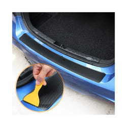 Carbon Fiber Car Rear Bumper Trunk Stickers Decal Auto Waterproof Fire Protection Guard Plate Sticker Car Styling Accessories