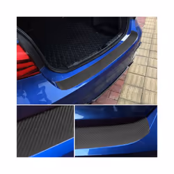 Carbon Fiber Car Rear Bumper Trunk Stickers Decal Auto Waterproof Fire Protection Guard Plate Sticker Car Styling Accessories