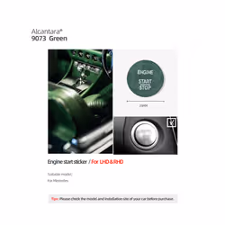 Alcantara Trim compatible for Mercedes W204 W205 W206 GLE GLA GLS A B E C Class Engine Start Stop Button Sticker Accessories