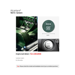Alcantara  Trim compatible for Mercedes W204 W205 W206 GLE GLA GLS A B E C Class Engine Start Stop Button Sticker Accessories