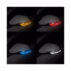 2Pcs Car Reflective Stickers Night Warning Strip Tape Traceless Protective Sticker Car Rearview Mirror Sticker Auto Accessories