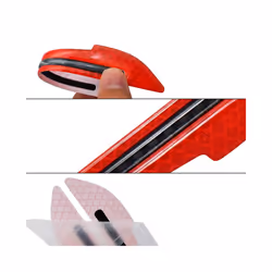 2Pcs Car Reflective Stickers Night Warning Strip Tape Traceless Protective Sticker Car Rearview Mirror Sticker Auto Accessories
